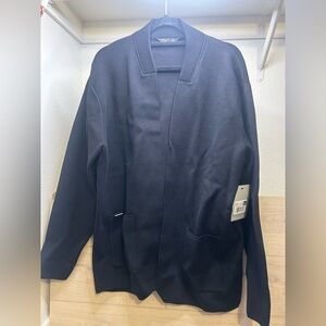 BYLT Premium Basics Double Knit Open-Front Cardigan NWT Sz XL Black